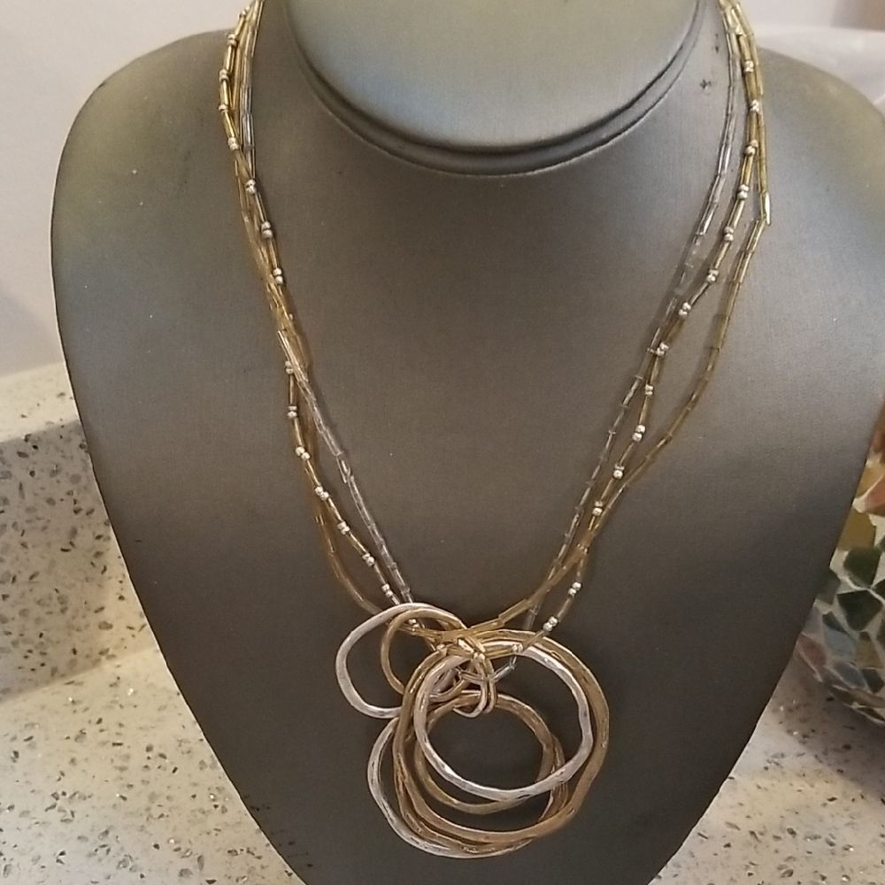 Elegant Gold and Silver Necklace
